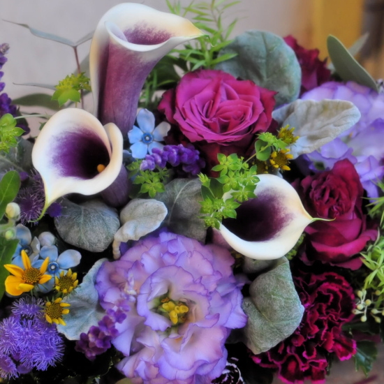 サンタの花屋onlineshop 紫系の花束